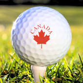 Balles De Golf Drapeau canadien rouge et blanc du Canada