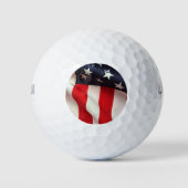 Balles De Golf Drapeau Closeup USA (Devant)