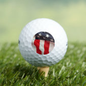 Balles De Golf Drapeau Closeup USA (T-shirt Insitu)