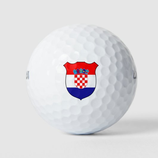 Balles De Golf Drapeau Croatie Grand Patriotique (Devant)