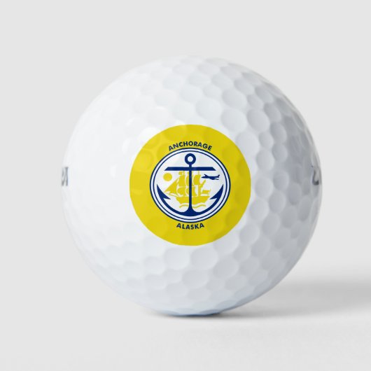 Balles De Golf Drapeau d'Anchorage, Alaska Golf Balls (Devant)