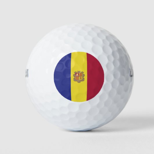 Balles De Golf drapeau d'Andorre (Devant)