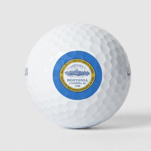 Balles de golf Drapeau de Boston, Massachusetts (Devant)