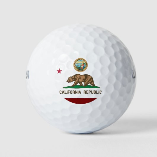 Balles De Golf Drapeau de Californie (Devant)