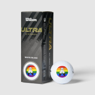Balles De Golf Drapeau de fierté bispirituel de SlipperyJoe Symbo