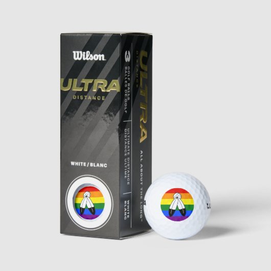 Balles De Golf Drapeau de fierté bispirituel de SlipperyJoe Symbo (Emballage)