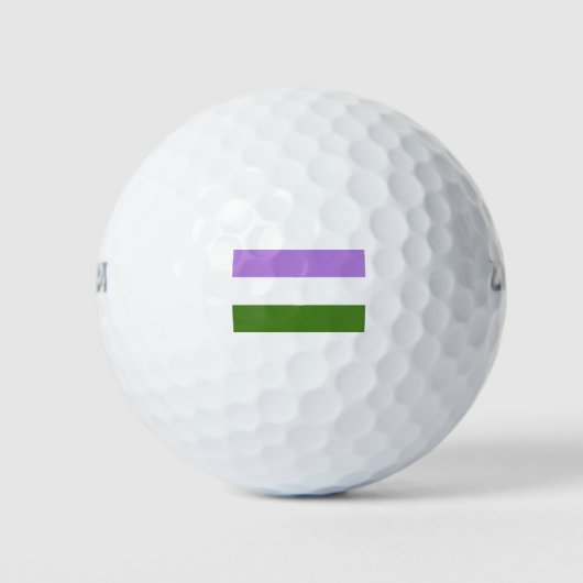 Balles De Golf Drapeau de fierté genderqueer (Devant)