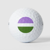 Balles De Golf Drapeau de fierté genderqueer de SlipperyJoe lavan (Devant)