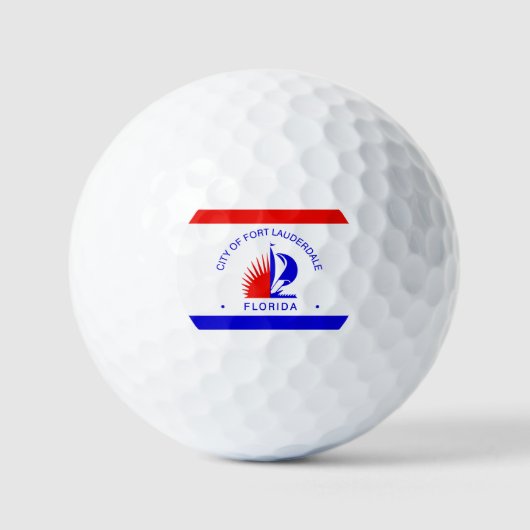 Balles De Golf Drapeau de Fort Lauderdale, Floride (Recto)
