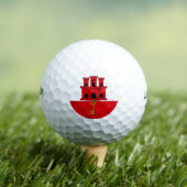 Balles De Golf Drapeau de Gibraltar (T-shirt Insitu)