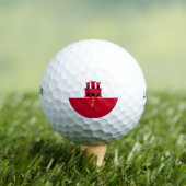 Balles De Golf Drapeau de Gibraltar (T-shirt Insitu)