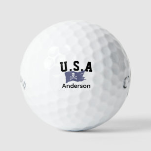 Balles De Golf Drapeau de golf - Crâne et os