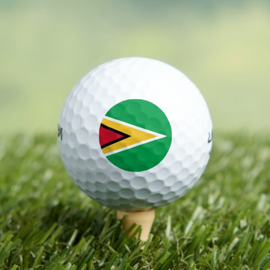 Balles De Golf Drapeau de Guyana (T-shirt Insitu)