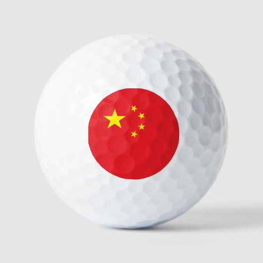 Balles De Golf Drapeau de la Chine (Recto)