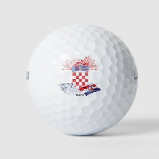 Balles De Golf Drapeau de la Croatie (Devant)