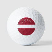 Balles De Golf Drapeau de la Lettonie (avec texte) (Recto)