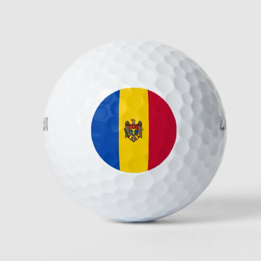 Balles De Golf Drapeau de la Moldavie (Devant)