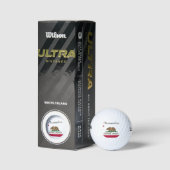 Balles De Golf Drapeau de la République de Californie (Emballage)