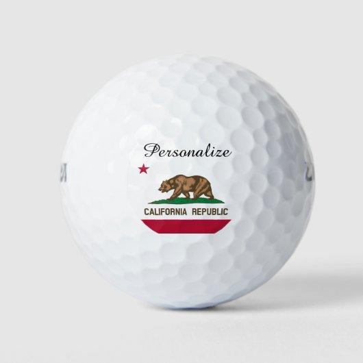Balles De Golf Drapeau de la République de Californie (Devant)
