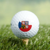 Balles De Golf Drapeau de la République tchèque avec armoiries su (T-shirt Insitu)