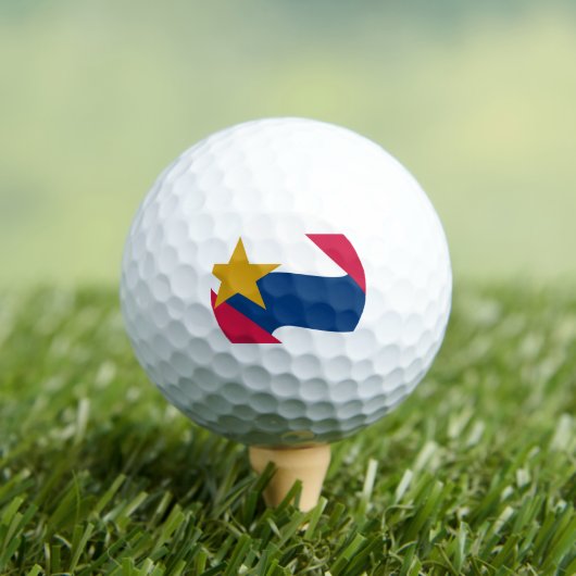 Balles De Golf Drapeau de Lafayette, Indiana (T-shirt Insitu)