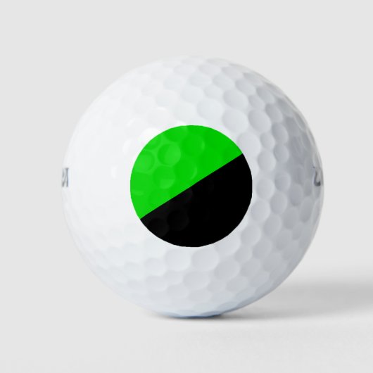 Balles De Golf Drapeau de l'anarchisme vert (Devant)