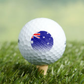 Balles De Golf Drapeau De L'Australie Avec Effet Halftone (T-shirt Insitu)