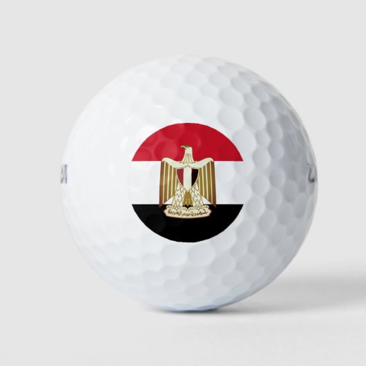 Balles De Golf Drapeau de l'Égypte (avec armoiries plus grandes) (Devant)