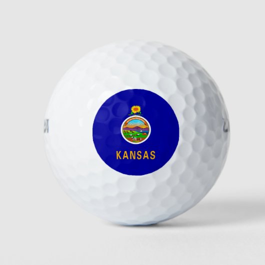 Balles De Golf Drapeau de l'État du Kansas (Devant)