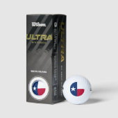 Balles De Golf Drapeau de l'État du Texas (Emballage)
