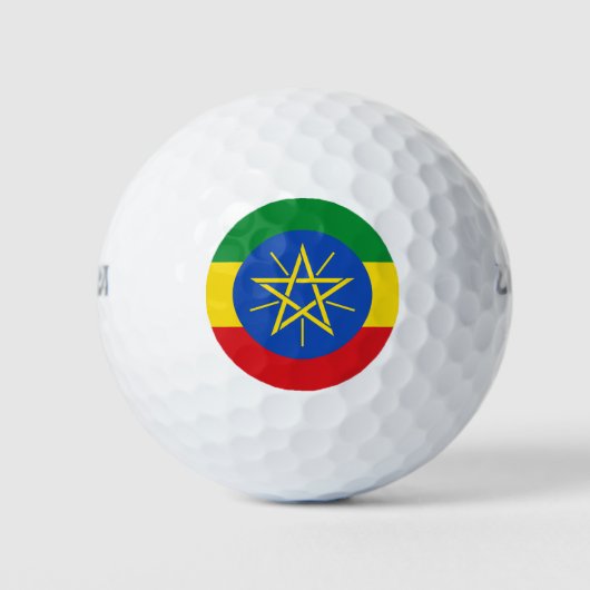 Balles De Golf Drapeau de l'Éthiopie (Devant)