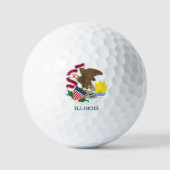 Balles De Golf Drapeau de l'Illinois (Recto)