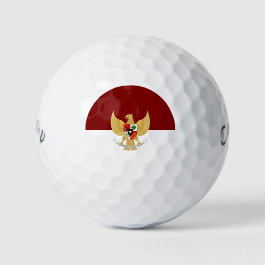 Balles De Golf Drapeau de l'Indonésie (Devant)