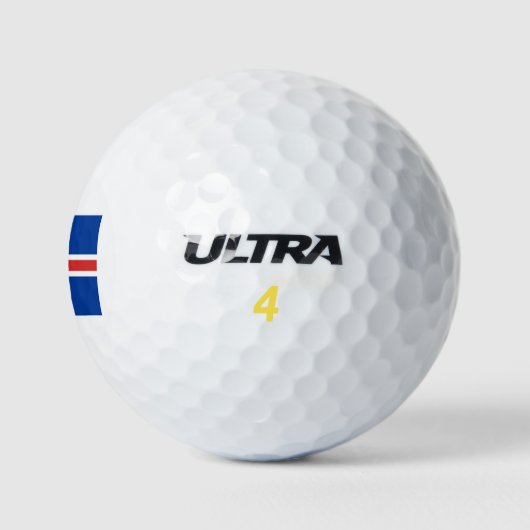 Balles De Golf Drapeau de l'Islande (Logo)