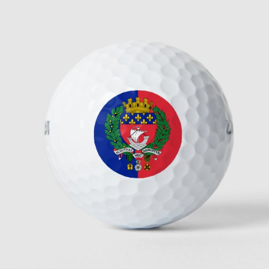 Balles De Golf Drapeau de Paris, France (Devant)