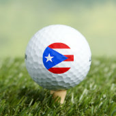 Balles De Golf Drapeau de Porto Rico (T-shirt Insitu)