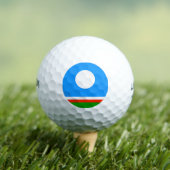 Balles De Golf Drapeau de Sakha (T-shirt Insitu)