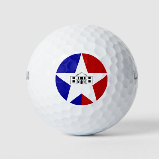 Balles De Golf Drapeau de San Antonio, Texas Golf Balls (Devant)