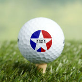 Balles De Golf Drapeau de San Antonio, Texas Golf Balls (T-shirt Insitu)
