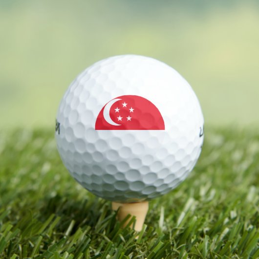 Balles De Golf Drapeau de Singapour (T-shirt Insitu)