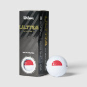 Balles De Golf Drapeau de Singapour (Emballage)