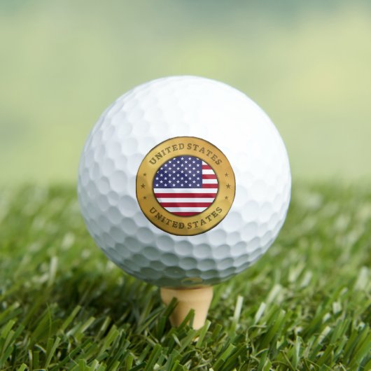 Balles De Golf Drapeau des États-Unis (T-shirt Insitu)