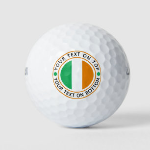 Balles De Golf Drapeau d'Irlande Texte personnalisé drôle Irlanda