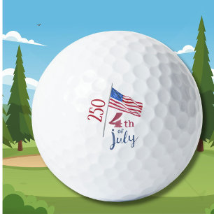 Balles De Golf Drapeau du 4 juillet 250e anniversaire stylé    