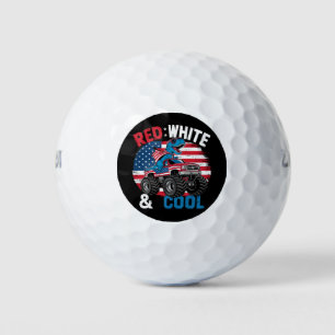 Balles De Golf Drapeau du 4 juillet camion monstre dinosaure garç