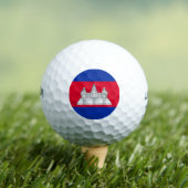 Balles De Golf Drapeau du Cambodge patriotique (T-shirt Insitu)