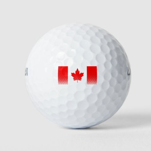 Balles De Golf Drapeau Du Canada À Effet Halfton (Devant)