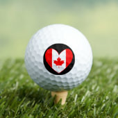 Balles De Golf drapeau du Canada coeur (T-shirt Insitu)