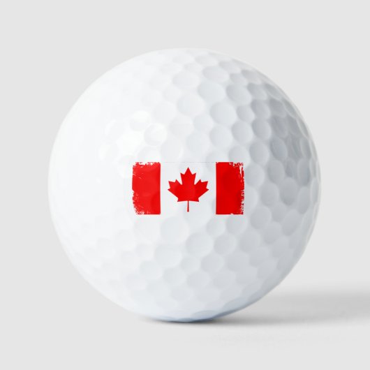 Balles De Golf Drapeau du Canada en détresse (Recto)