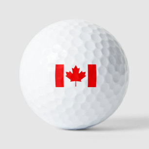 Balles De Golf Drapeau du Canada Feuille d'érable rouge